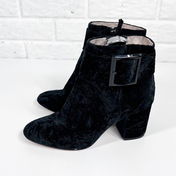 LOUISE ET CIE Babette Textured crushed velvet Block Heeled Boot with side Zip - Picture 5 of 9